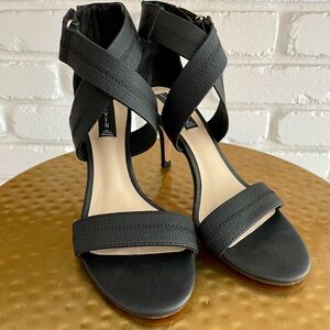 STEVEN by Steve Madden Vallerie Stiletto Heel Dress Sandals Black Women's Size 9